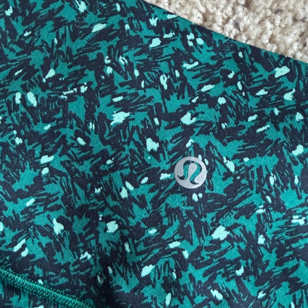 Lululemon Green Wunder Under Pant (Hi-Rise) Patte… - image 4